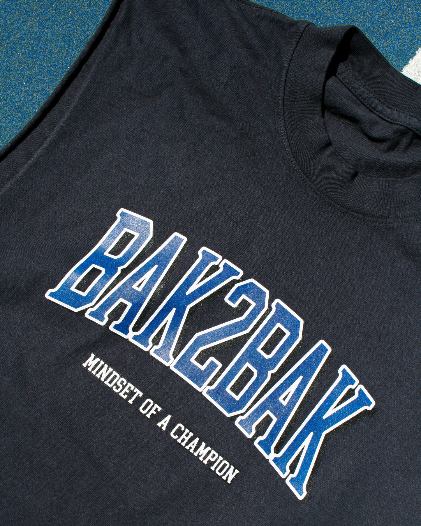 Liquid blue muscle tee