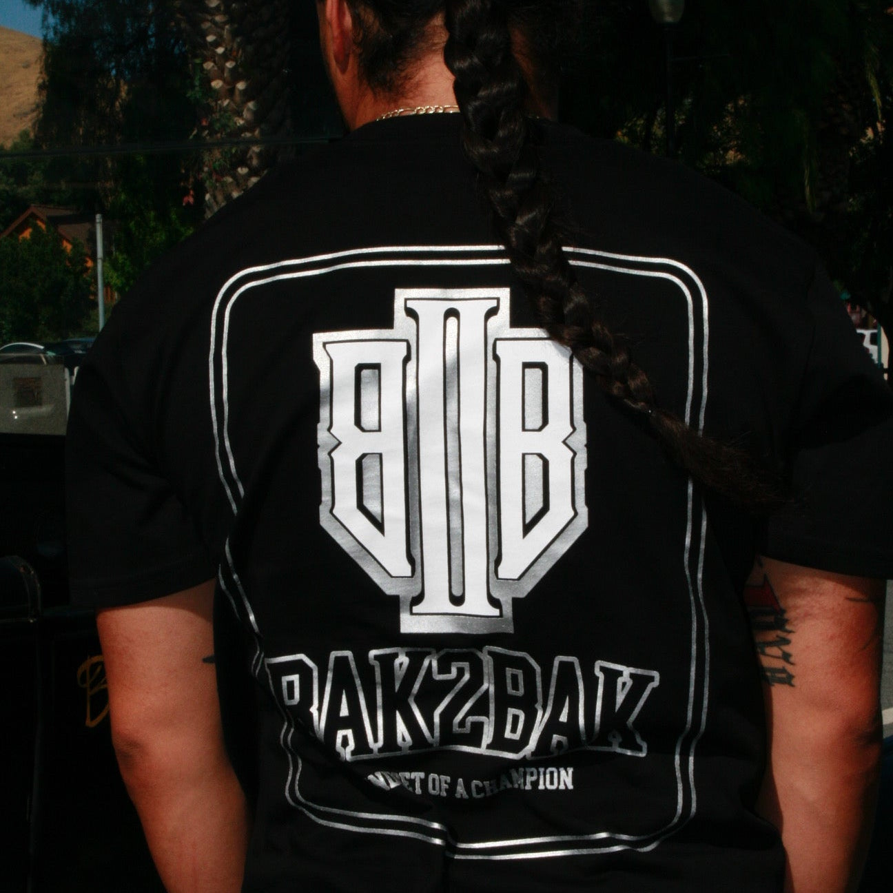 Black Metallic Monogram T shirt