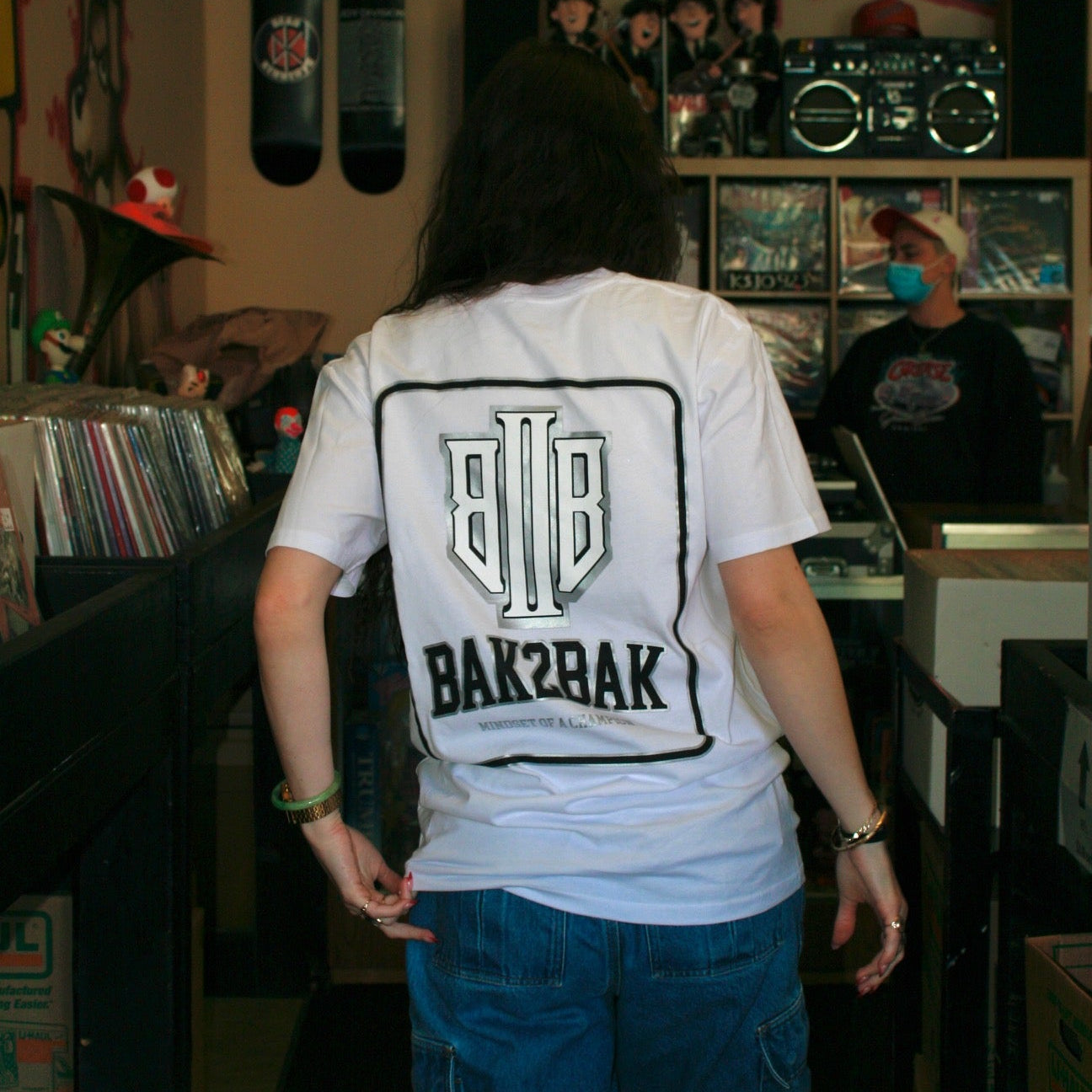 White Metallic Monogram T shirt