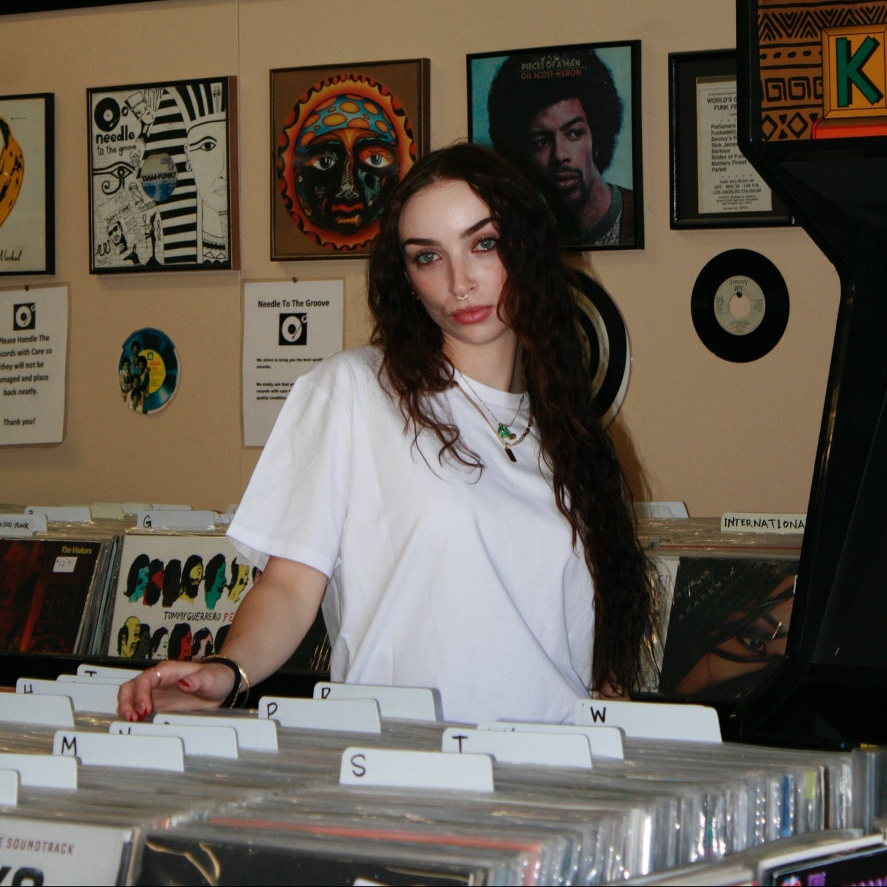 White Metallic Monogram T shirt